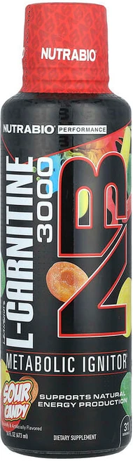 뉴트라바이오 NutraBio Lean Shots L-Carnitine 3000 Sour Candy 16 fl oz 473 ml, NutraBio, Lean 샷 l-카르니틴 3000,, 1개 - 쿠팡