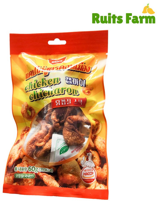 캡까이 60g 닭껍질튀김 닭껍데기튀김 캠까이 태국닭껍질튀김 닭껍데기과자 닭껍질스낵, 1개