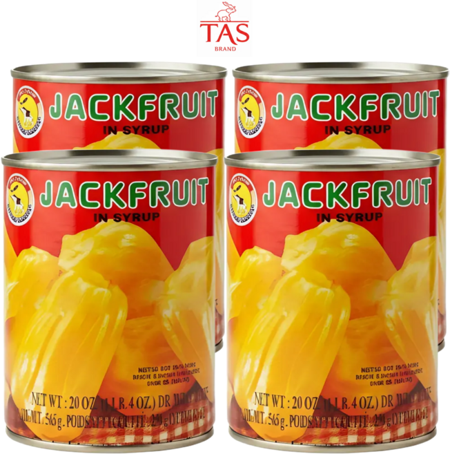 [PERA PLUS] Jack fruit in syrup 565g 필리핀 태국 잭후르츠 잭푸르트 과일캔통조림, 4개