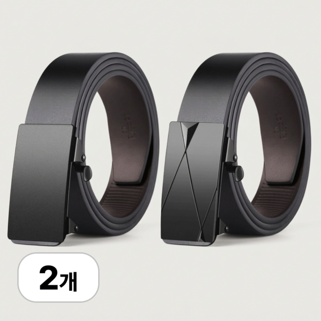 로멀리 1+1 남성 자동벨트 가죽 허리띠