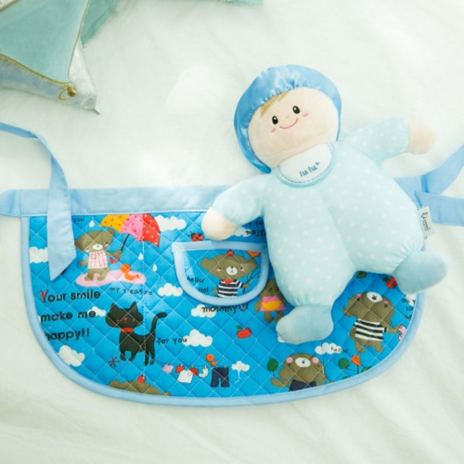 DS7008-1 룰루인형(포대기)세트(인형1+포대기1)/애착인형/어부바놀이, 룰루인형1＋포대기1(블루), 1개