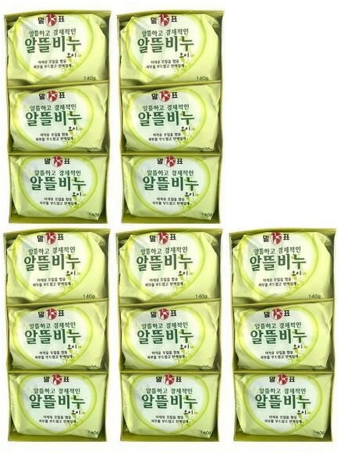 말표 알뜰비누 오이 140g 3입 5개