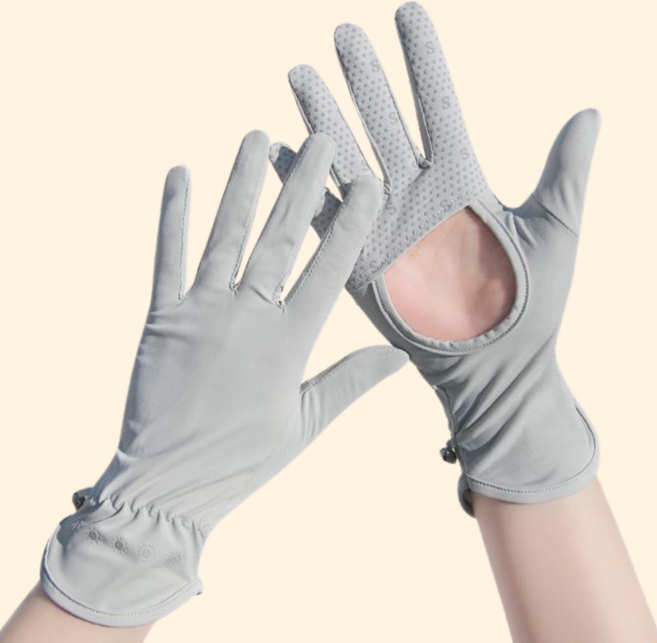라라무브 자외선차단장갑 여성운전 UV장갑 스포츠, 라이트그레이, 1개