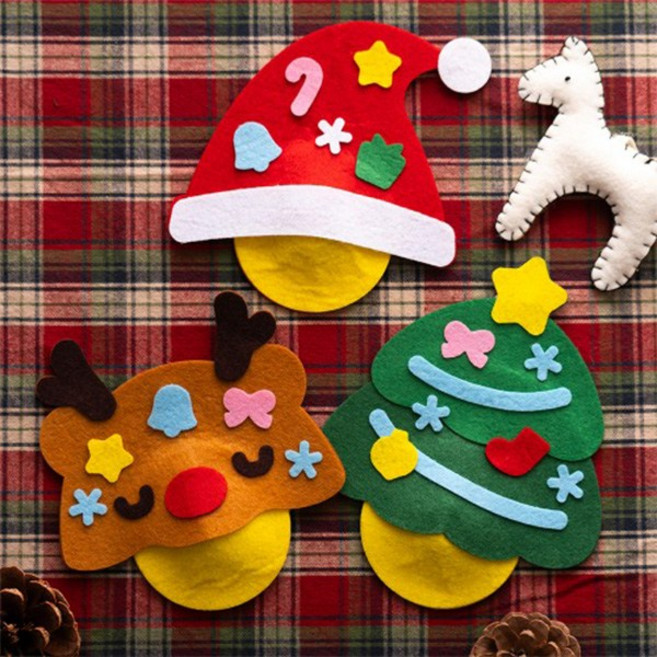 (MH) 크리스마스 펠트 무드등, 1개, 산타모자