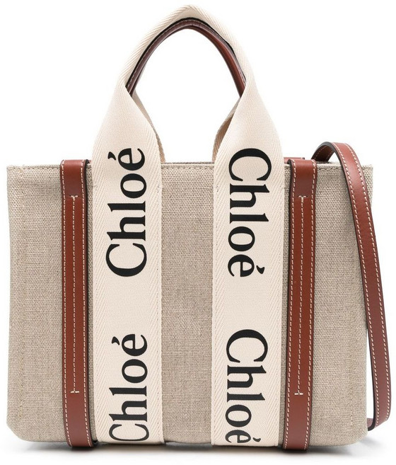 끌로에 우디 캔버스 스몰 토트 백