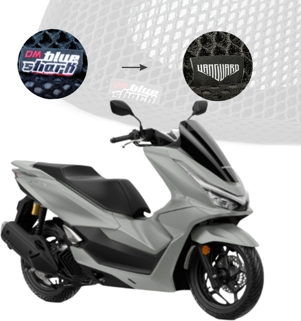 뱅가드 PCX 125 쿨시트 오토바이 여름 쿨 메쉬 블루샤크 방석 시트 안장 커버, 1개