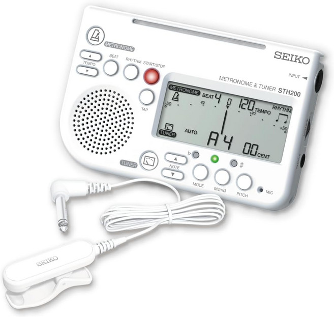 SEIKO & STH200 STH200SP [수량 한정품] 화이트 세이코 메트로놈 튜너 마이크 세트