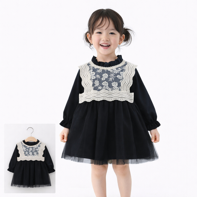 여아 원피스 공주 봄 가을 유아 드레스 생일 선물 화이트