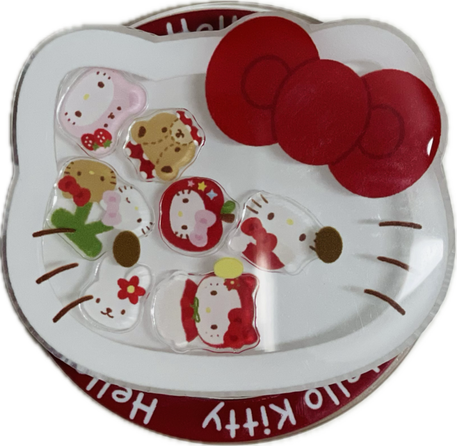 제이와이리마켓 핸드폰 그립톡 맥세이프 귀여운 캐릭터 키티, 1개, 레드키티