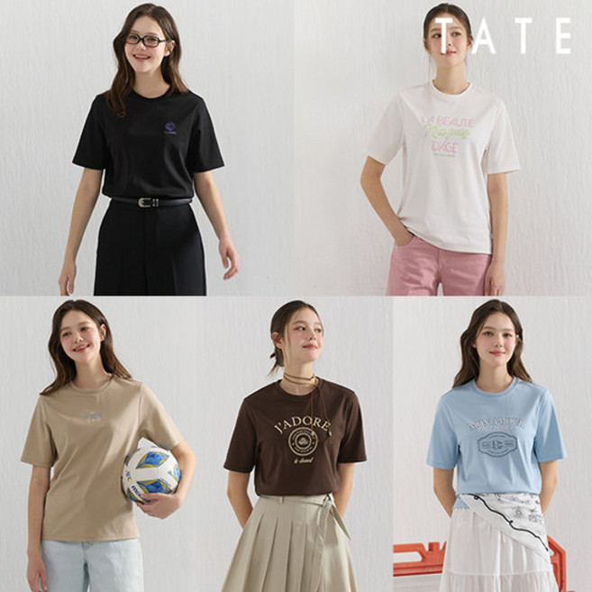 테이트 26SS 여성 아트웍 티셔츠 5종