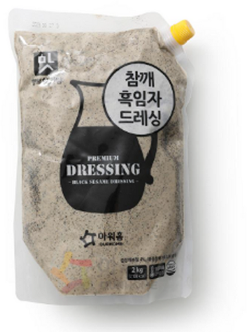 [먹깨비네] 아워홈 참깨흑임자드레싱 2kg 대용량드레싱, 1개