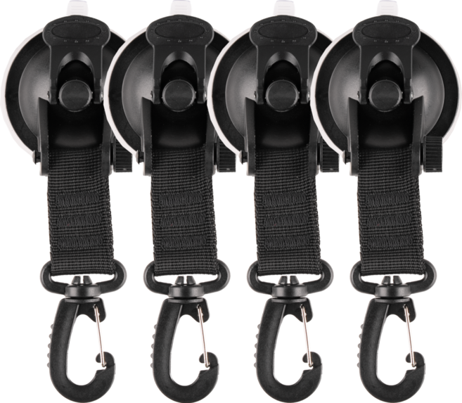 타닥 어닝 타프 흡착판 후크 캠핑 차박 텐트 큐방, 1세트, D형 회전 4개입