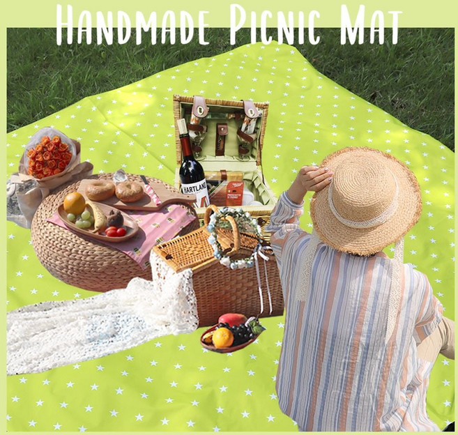 더해피 양면방수 특대 식탁/테이블/피크닉 매트 pbh+11708ZV, 양면방수매트(특대형)_몽키(스카이)