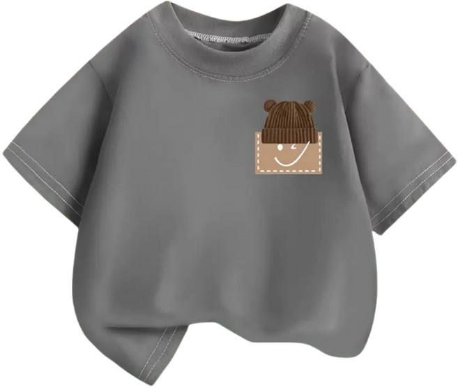 兒童夏季立體 男童女童 壓花T恤