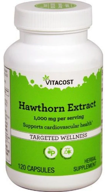 비타코스트 표준화 산사나무 추출물 - 1회 제공량당 1000 Vitacost Standardized Hawthorn Extract - 1000 mg per Serving - 120, 1개 - 쿠팡