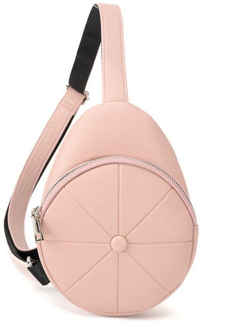 軟皮半月包 側肩包 肩背包 斜肩包, 粉色