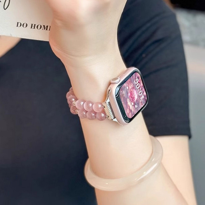 순잠 애플워치 스트랩 밴드 시계줄 진주 원석 팔찌 38/40/41mm