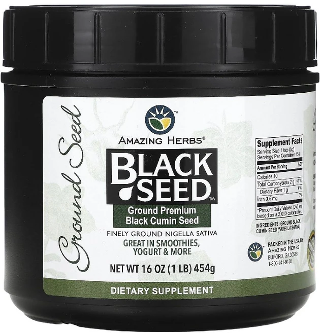 어메이징허브 블랙씨드 블랙커민씨드 Black Seed Ground Premium 454g, 1개 - 쿠팡