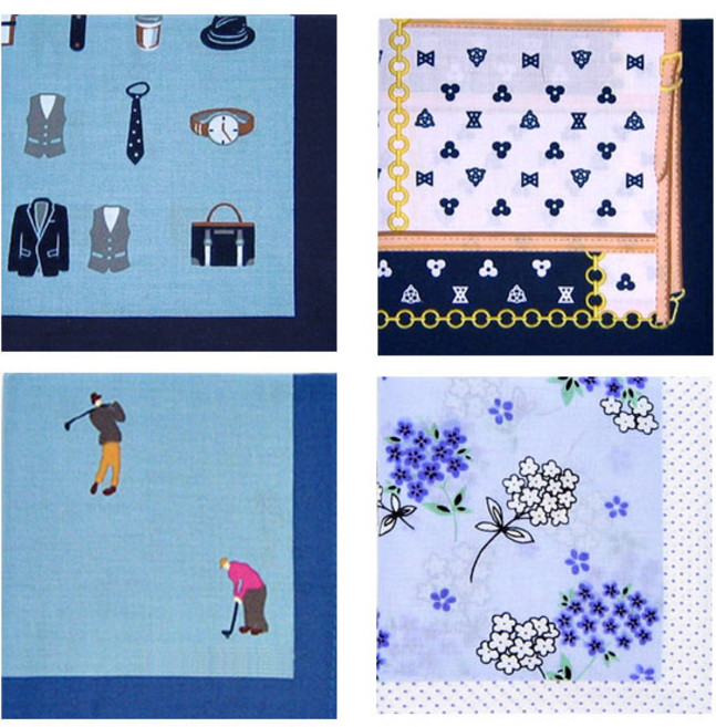 마리엔느 손수건 선물세트 4매 (남성2+여성2)