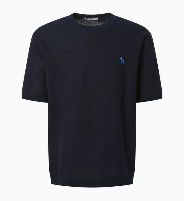 [스테디셀러] 헤지스 남성용 단색 면혼방 반팔 니트 티셔츠