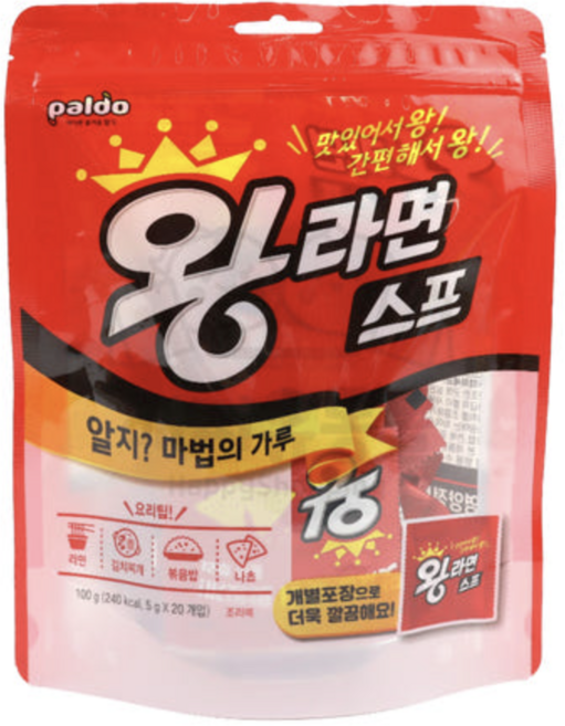 팔도 왕라면 스프 라면스프 휴대용 여행용, 5g, 20개