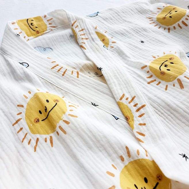 오르미orme 스마일 샤워 가운 여성 순면 잠옷 여신 여행 호텔 골프 하루 행복 선물