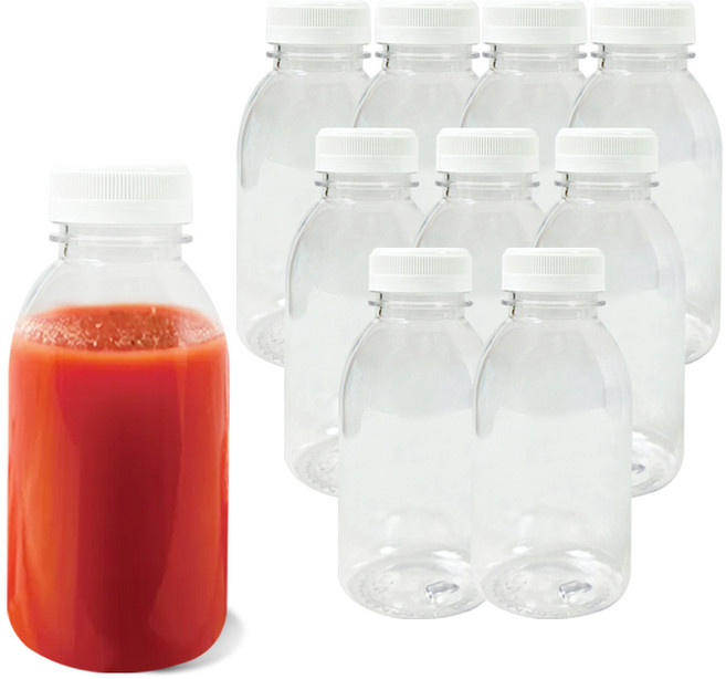 우유 원형 페트병 세트 수제청병 더치병 쥬스 공병, 10개, 500ml