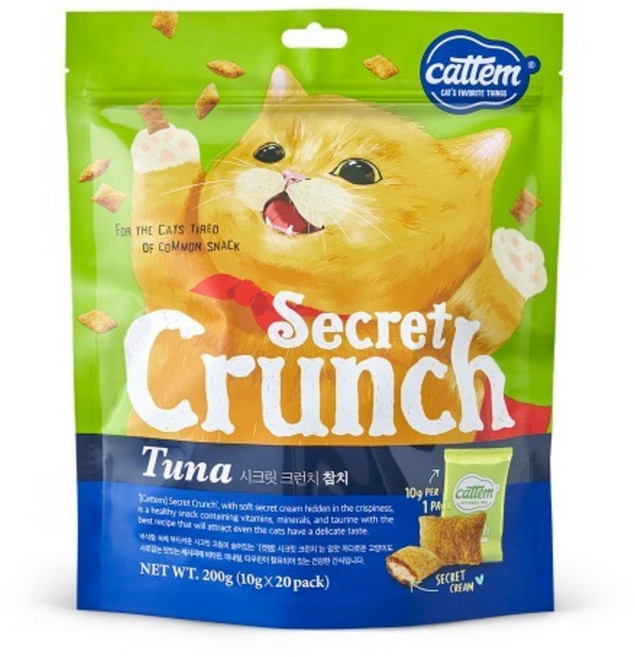 캣템 시크릿크런치 참치 200g, 1개