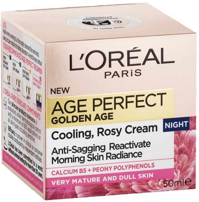 Loreal Paris 로레알파리 에이지 퍼펙트 골든 나이트 크림 50ml LOreal Golden Age Night Cream, L'Oreal Paris Age Perfect Gold, 1개