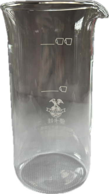YUKAWA鷹球牌T208高級沖茶器 雙人份 耐熱玻璃 濾網設計 沖泡方便, 替換玻璃內杯, 1個, 300ml