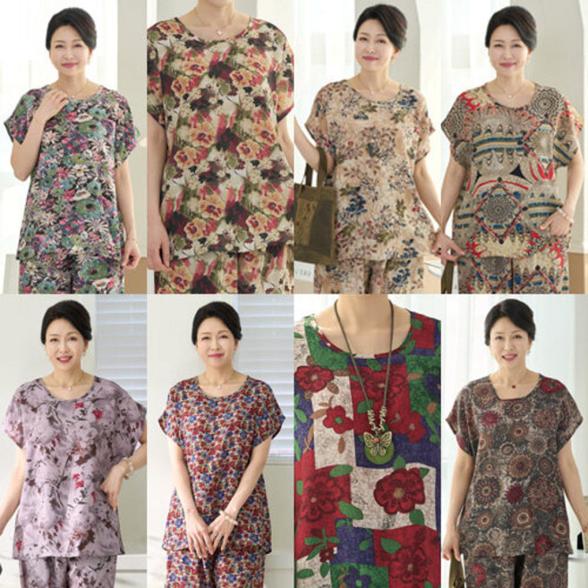 로즈맘 엄마옷 편한에스닉인견블라우스DH5558677