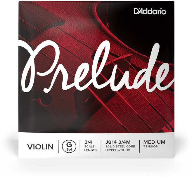D'Addario 다다리오 바이올린 용 장미 현 Prelude G 선 J814 34M Medium Tension [], 1개