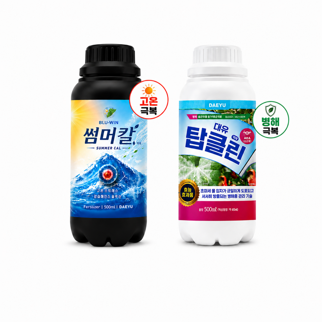 여름면역 패키지 대유비료 탑클린 블루윈썸머칼 고온극복 병해면역 고추탄저병 오이흰가루병, 1개