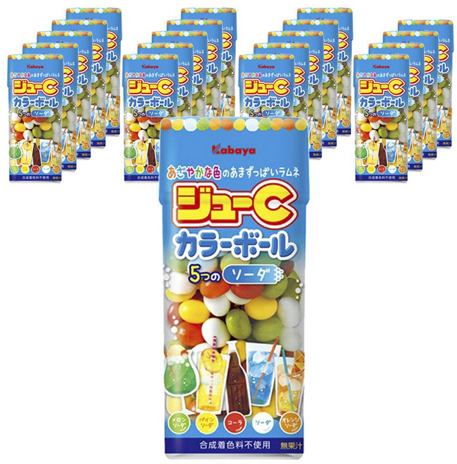 카바야 쥬C 컬러볼 5가지 소다맛, 35g, 20개