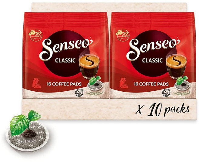 Senseo 엑스트라 스트롱 다크 로스트 커피 포드 - 80개 (16개 5팩) - 풍부한 크레마가 있는 강렬하고 대담한 맛 - Senseo 및 PeleCom 기계와 호환되는 1, 16개입