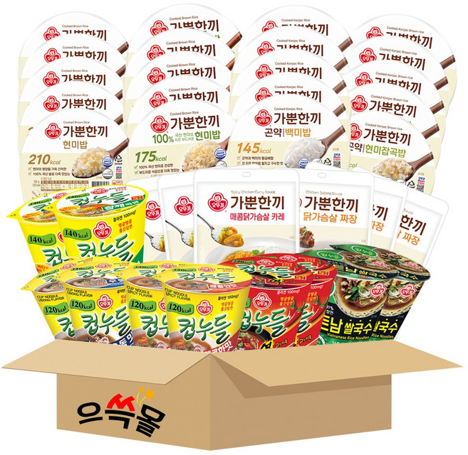 으쓱몰 저칼로리 즉석밥 컵누들 다이어트 프로젝트 1끼 186kcal, 1박스, 3.87kg