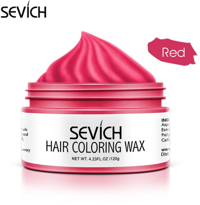 Sevich 임시 헤어 컬러 왁스 9 색 남성용 및 여성용 크림 인스턴트 일회용 스타일링 염료 블랙 화이트, 1개