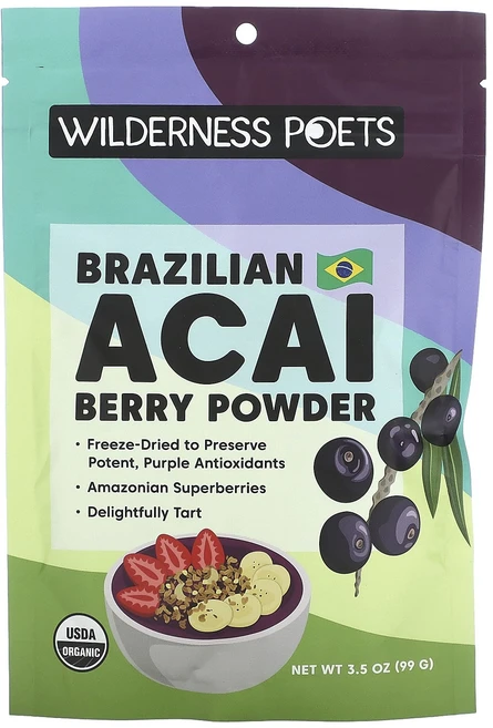 몸관리하세요 겨울입니다 Wilderness Poets 유기농 브라질산 아사이베리 분말 99g(3.5oz) 특별관리진행, Wilderness Poets 유기농 브..., 99g, 1개 - 쿠팡