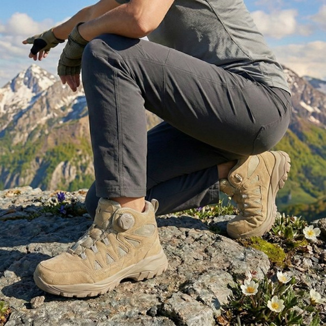 김영주 소가죽 원터치 다이얼 사막화 KYJ-9001 아웃도어화 등산화 작업화 캠핑화 트래킹