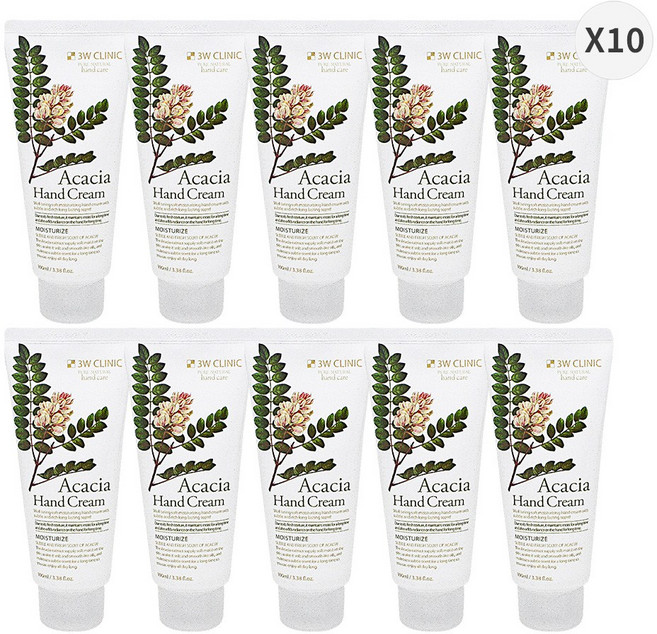 모이스처라이징 아카시아 핸드크림 100ml 10개 묶음