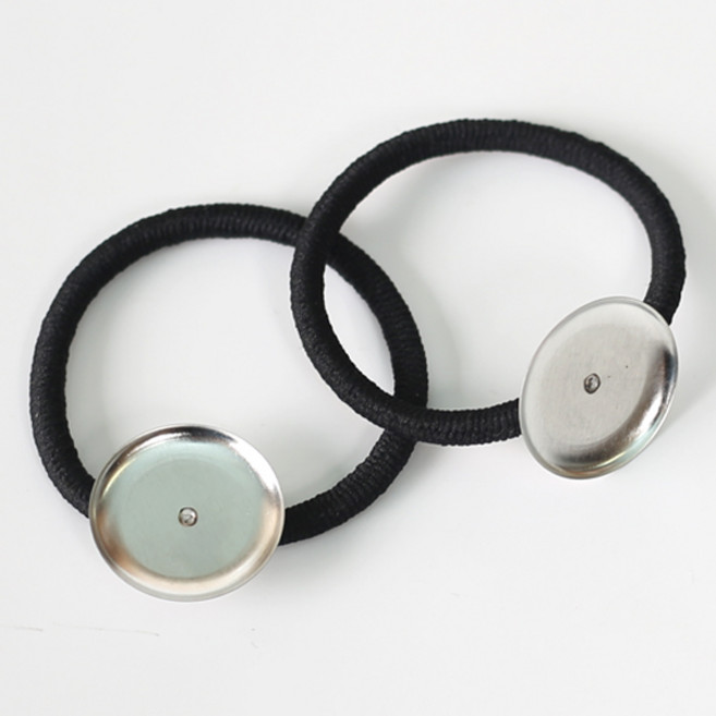 [펠트친구] 25mm원형핀 고무줄(4개) [3029]