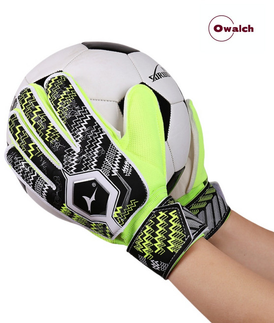 Owalch 골키퍼장갑 손가락꺾임방지 핑거세이브 축구 골키퍼 장갑 양손 세트 프리미엄 축구 골키퍼장갑, YELLOW, 1개