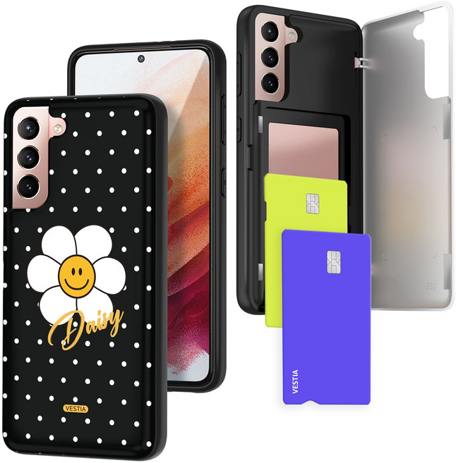 베스티아 갤럭시 S21 (G991) 디자인 마그네틱 간편 카드수납 도어 범퍼케이스