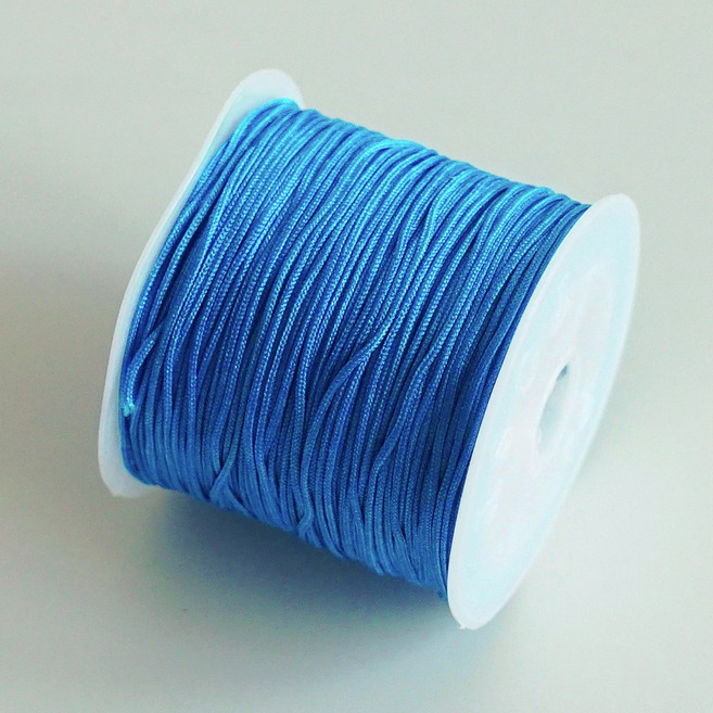 디어플레이스 나일론 매듭실 매듭끈 0.8mm 팔찌 만들기 재료, 1개, [33번 아쿠아블루] x 50m