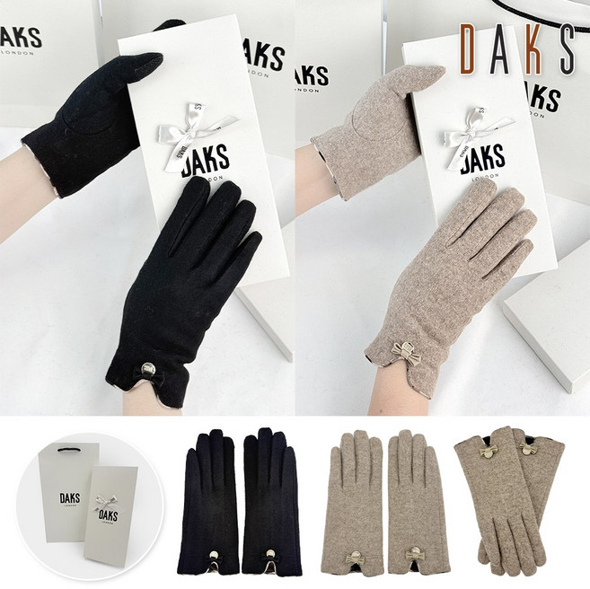 [백화점] 닥스 여성 장갑 모직 심플 기모 클래식 선물포장+닥스 쇼핑백