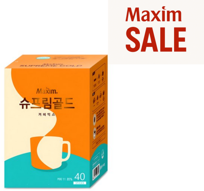 맥심 슈프림 골드 커피믹스, 13.5g, 40개입, 1개