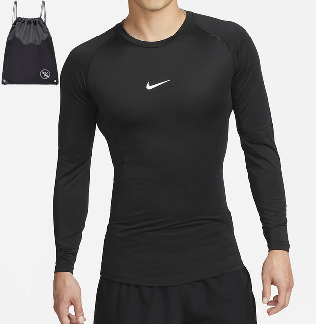 나이키 PRO 컴프레션 드라이핏 러닝 헬스 운동 이너 피트니스 긴팔티 (PGN짐쌕가방 지급)