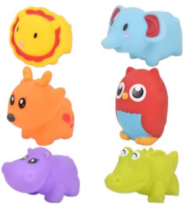 오즈토이 러버 목욕놀이 인형 6종, 3세트, 6P 동물