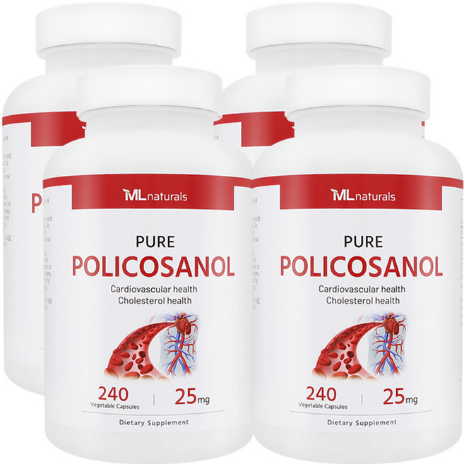 4병 마이라이프 내추럴스 폴리코사놀 25mg 240정 (총지방족 95%/옥타코사놀 61%) (32개월), 4개