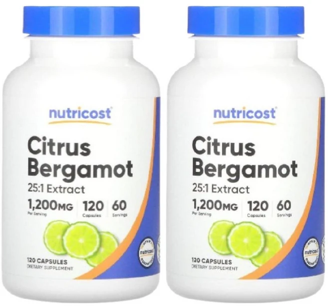 2개 뉴트리코스트 베르가못추출물 1200mg 120정 Bergamot 베르가모트 폴리페놀 - 쿠팡
